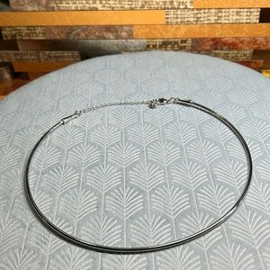 Solid circle silver necklace 1946 tag